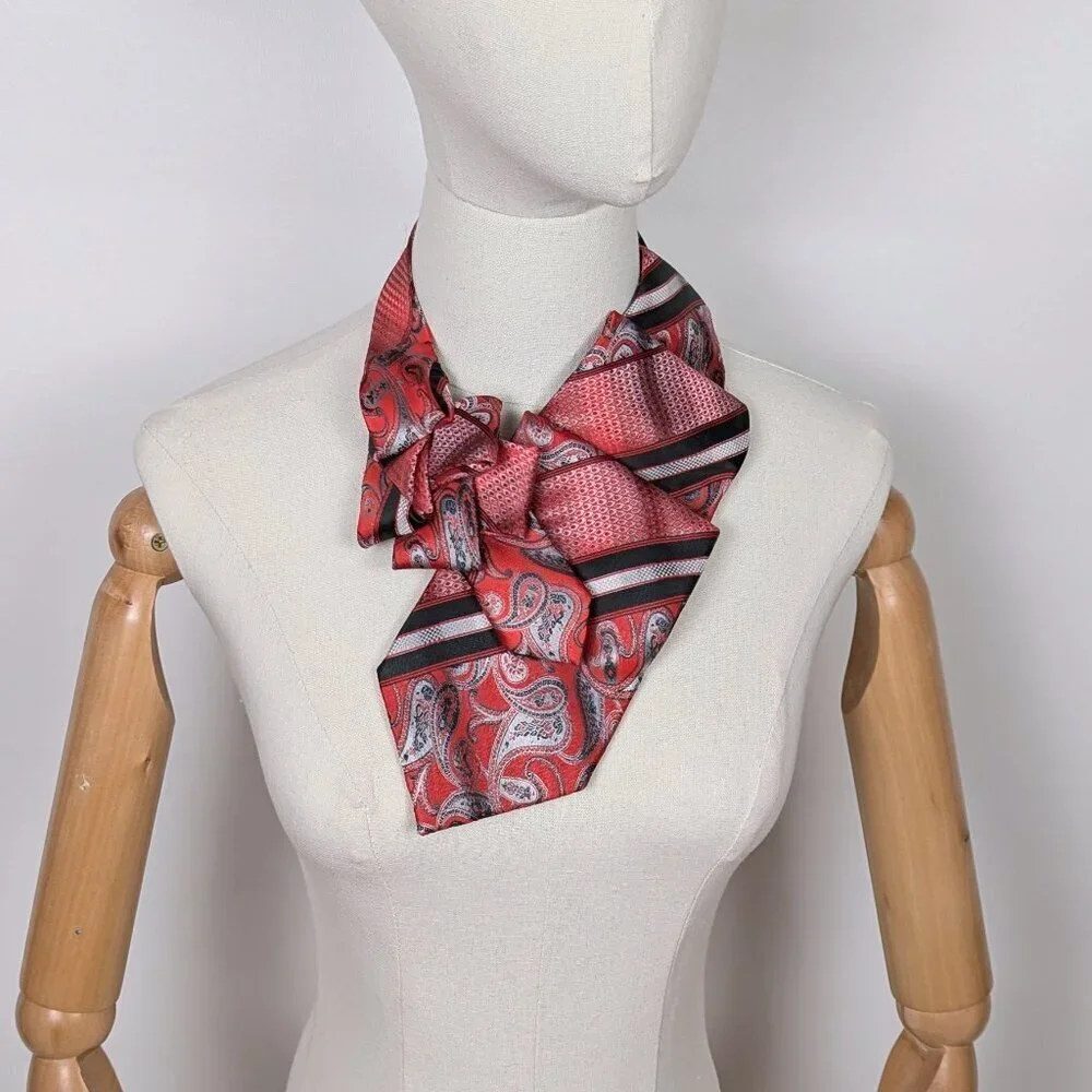NWT Ogsplosh Retro Women's Ascot Scarf Red Black